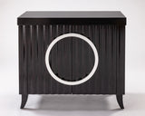 Artmax 4433-S Black and Mottled Espresso Silverleaf Accent Cabinet – Front View