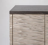 Artmax 4521-S Tobacco Oak and Silver Ripple Cabinet details
