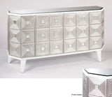 Artmax B1980-S Cabinet with Mirror Panels and Silverleaf – Angle View