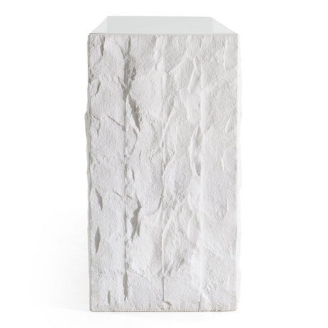 Ashley - Modern Glass + White Fiberglass Buffet - View Image 1