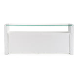 Ashley - Modern Glass + White Fiberglass Buffet - View Image 1