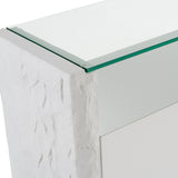 Ashley - Modern Glass + White Fiberglass Buffet - View Image 1