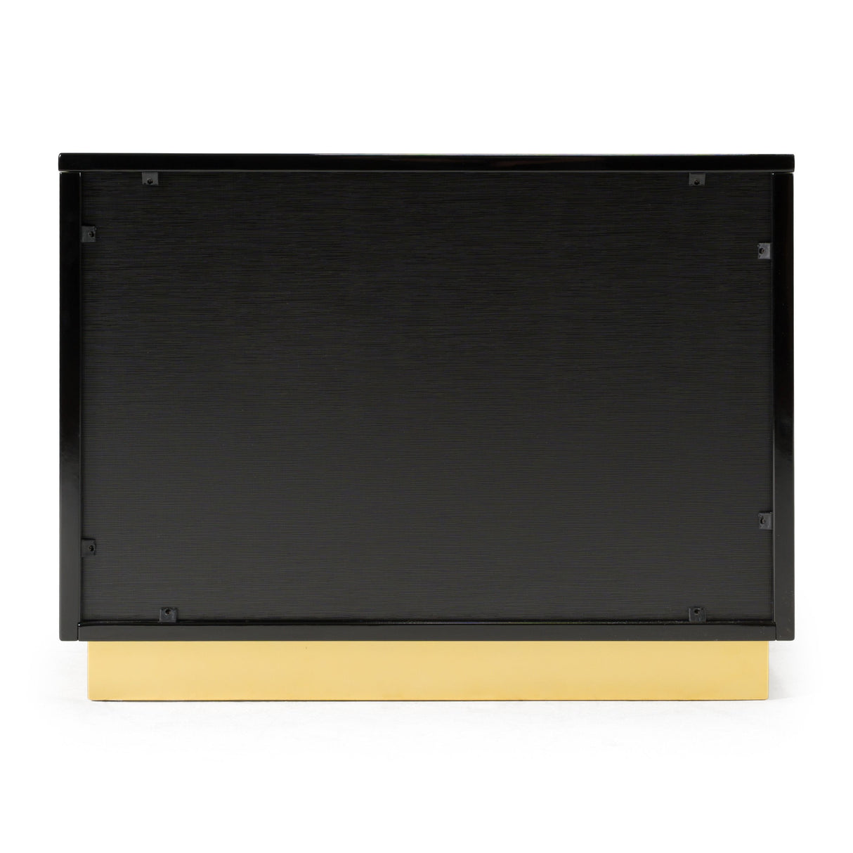Modrest Aspen - Modern Wide Black and Gold Nightstand