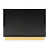 Modrest Aspen - Modern Wide Black and Gold Nightstand