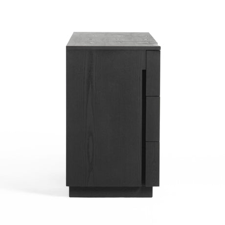 Modrest Aspen - Modern Matte Brown Ash & Silver Dresser