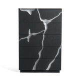 Modrest Aspen - Modern Matte Brown Ash & Silver Chest