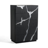 Modrest Aspen - Modern Matte Brown Ash & Silver Chest