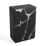Modrest Aspen - Modern Matte Brown Ash & Silver Chest