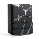 Modrest Aspen - Modern Matte Brown Ash & Silver Chest