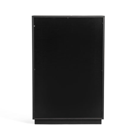 Modrest Aspen - Modern Matte Brown Ash & Silver Chest