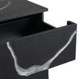 Modrest Aspen - Modern Matte Brown Ash & Silver Chest