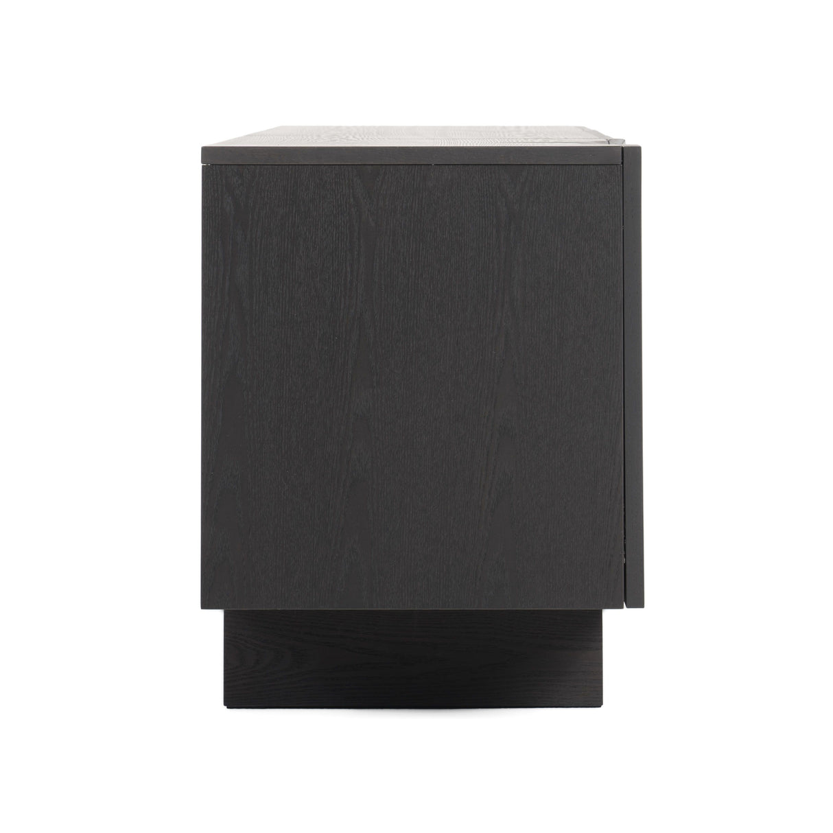 Modrest Aspen - Modern Matte Brown Ash & Silver TV Stand
