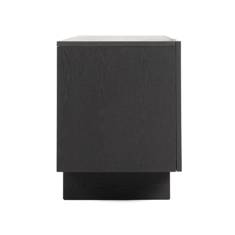 Modrest Aspen - Modern Matte Brown Ash & Silver TV Stand