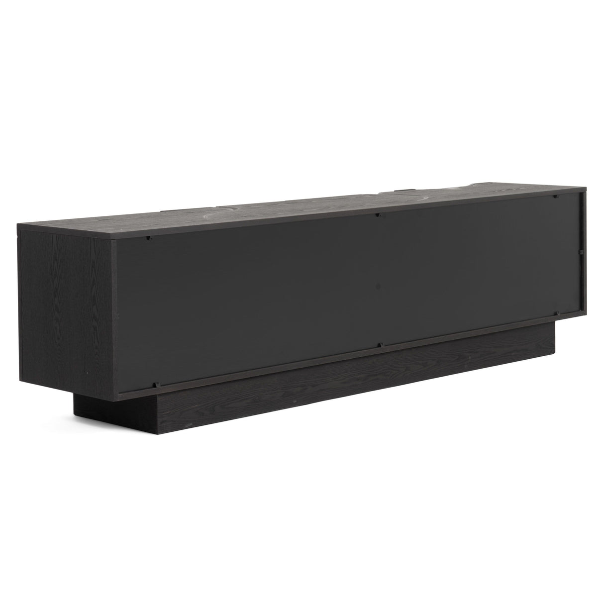 Modrest Aspen - Modern Matte Brown Ash & Silver TV Stand