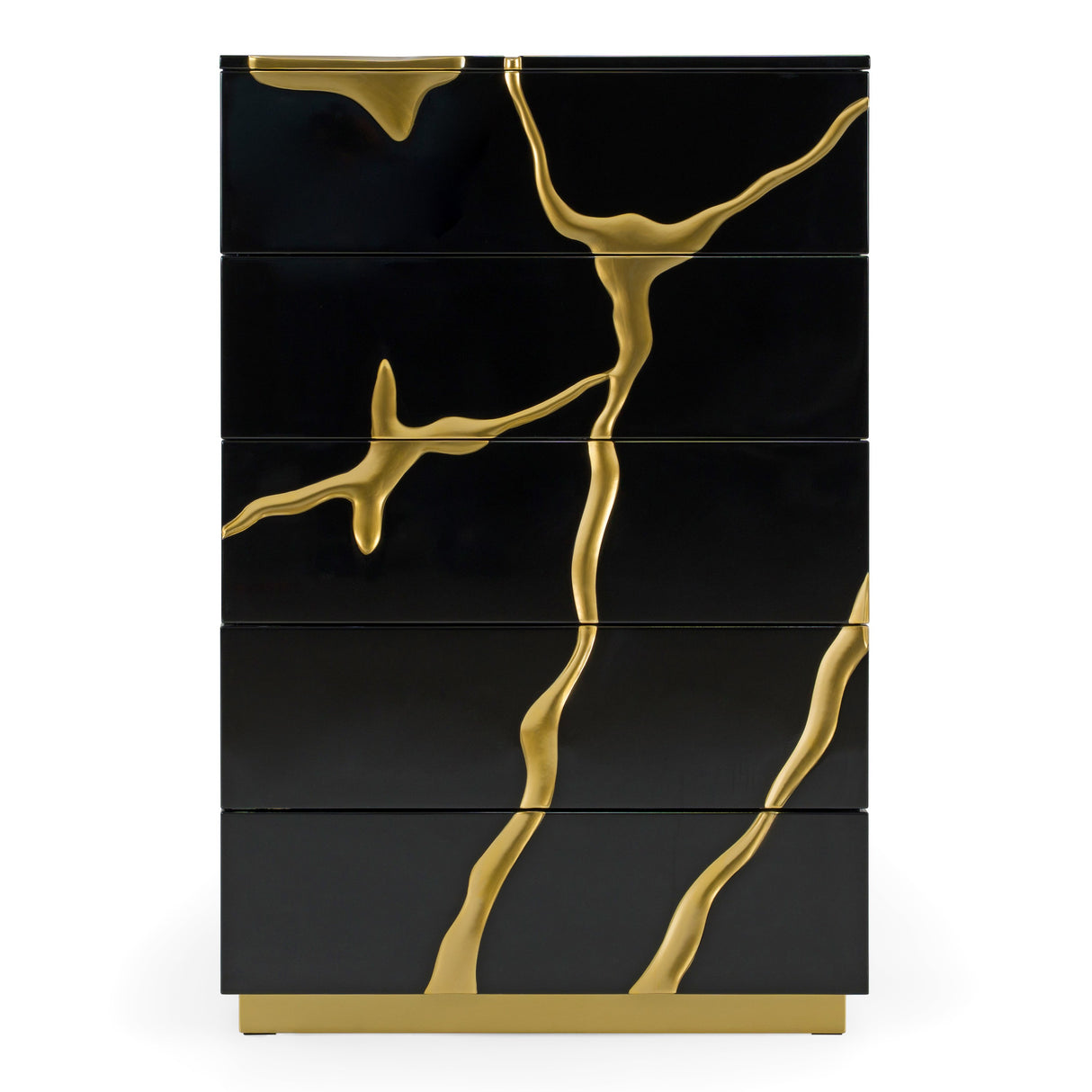 Aspen - Modern Black & Gold Wide Chest - View Image 1