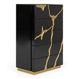 Aspen - Modern Black & Gold Wide Chest - View Image 1