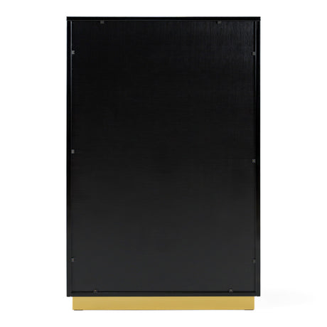 Aspen - Modern Black & Gold Wide Chest - View Image 1