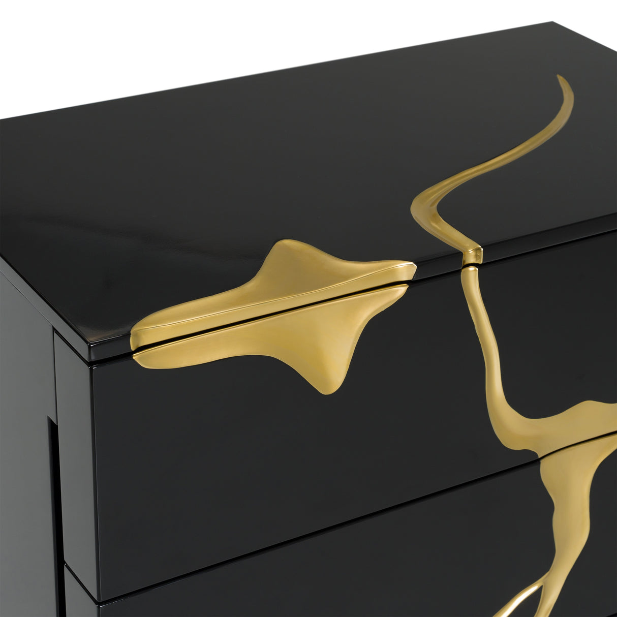 Aspen - Modern Black & Gold Wide Chest - View Image 1