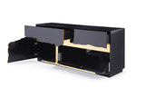 Modrest Aspen - Modern High Gloss Black & Gold Buffet - sold by Home Elegance USA