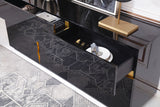 Modrest Aspen - Modern High Gloss Black & Gold Buffet - sold by Home Elegance USA