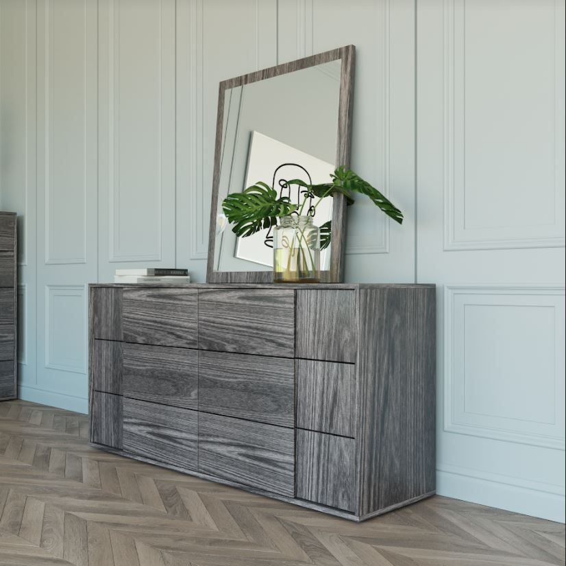 Nova Domus Asus Italian Modern Elm Grey Mirror Vgacasus-Mir-Gry