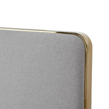 Eastern King Athena - Modern Light Grey Linen + Gold Bed