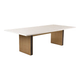 Modrest Auer - White Marble & Gold Dining Table