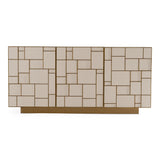 Modrest Auer - Mid-Century Modern Cream Ash + Gold Buffet