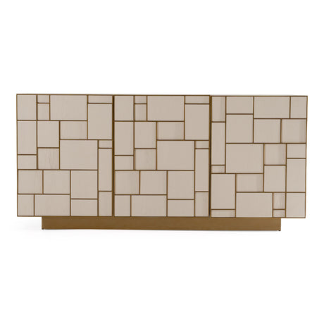 Modrest Auer - Mid-Century Modern Cream Ash + Gold Buffet