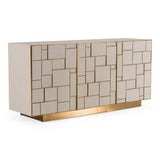 Modrest Auer - Mid-Century Modern Cream Ash + Gold Buffet