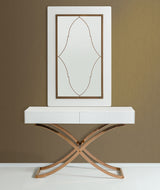 Aversa Modern White Crocodile Console Table & Mirror - View Image 1