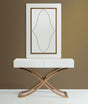 Aversa Modern White Crocodile Console Table & Mirror - View Image 1