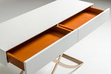 Aversa Modern White Crocodile Console Table & Mirror - View Image 1
