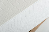 Aversa Modern White Crocodile Console Table & Mirror - View Image 1