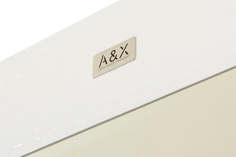 Regal - Modern White Crocodile Floor Mirror - View Image 1