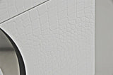 Queen Ovidius - Modern White Crocodile Lacquer Bed