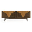 Azteca - Modern White Oak + Black Geometric Pattern Buffet - View Image 1