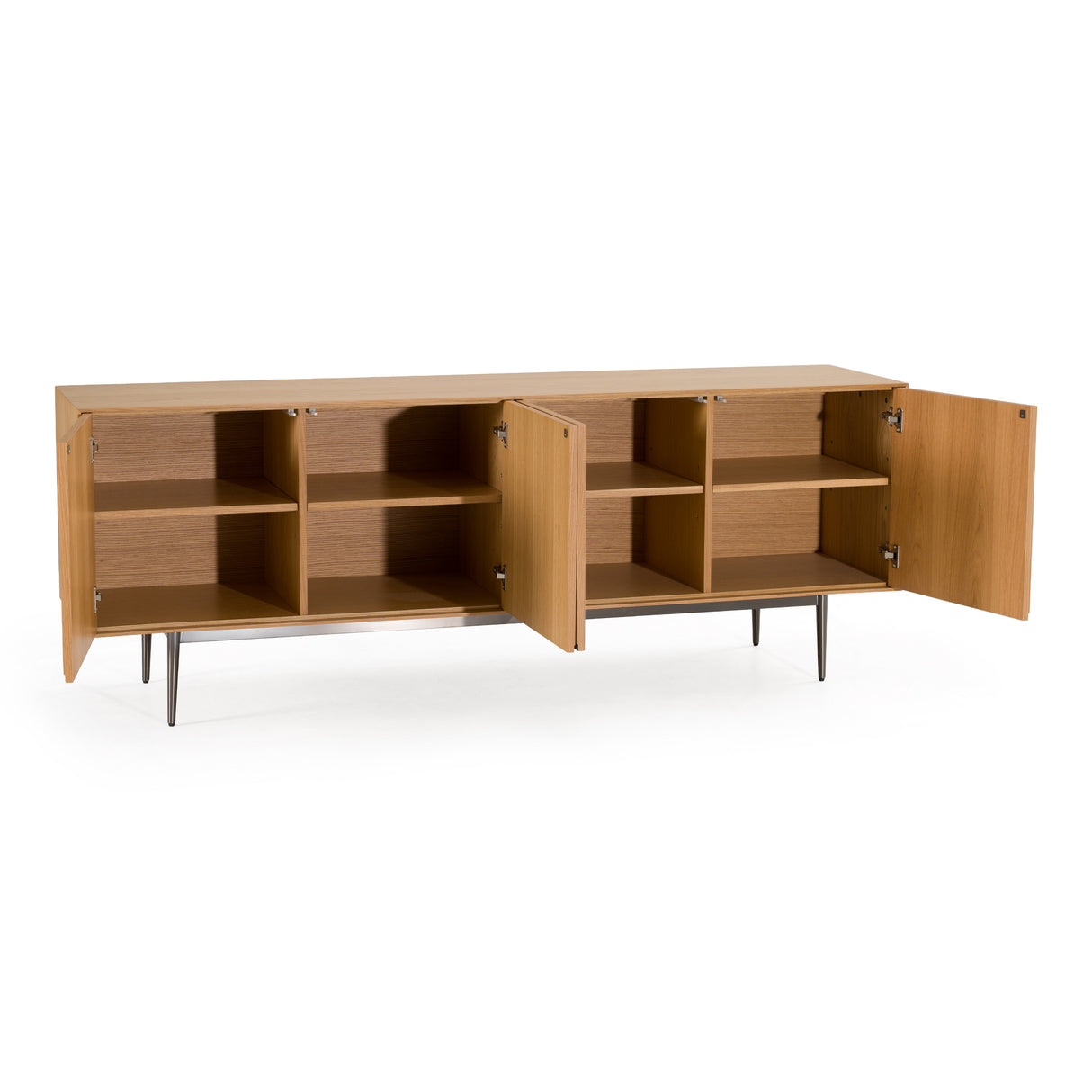 Azteca - Modern White Oak + Black Geometric Pattern Buffet - View Image 1