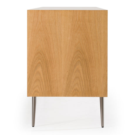 Azteca - Modern White Oak + Black Geometric Pattern Buffet - View Image 1
