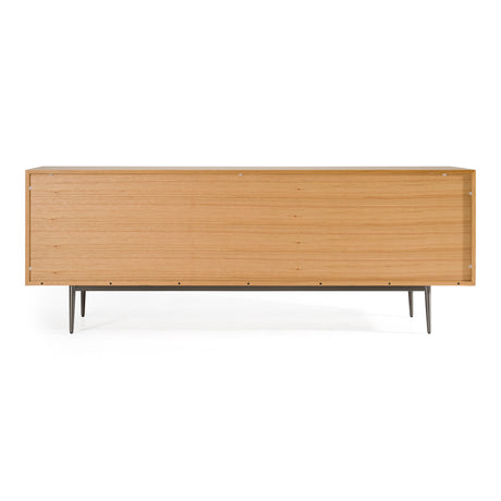 Azteca - Modern White Oak + Black Geometric Pattern Buffet - View Image 1