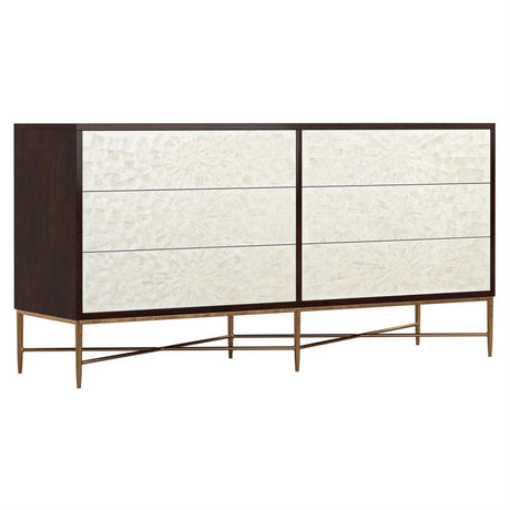 Adagio Dresser Espresso Wood with Capiz Shell Sunburst | Bernhardt