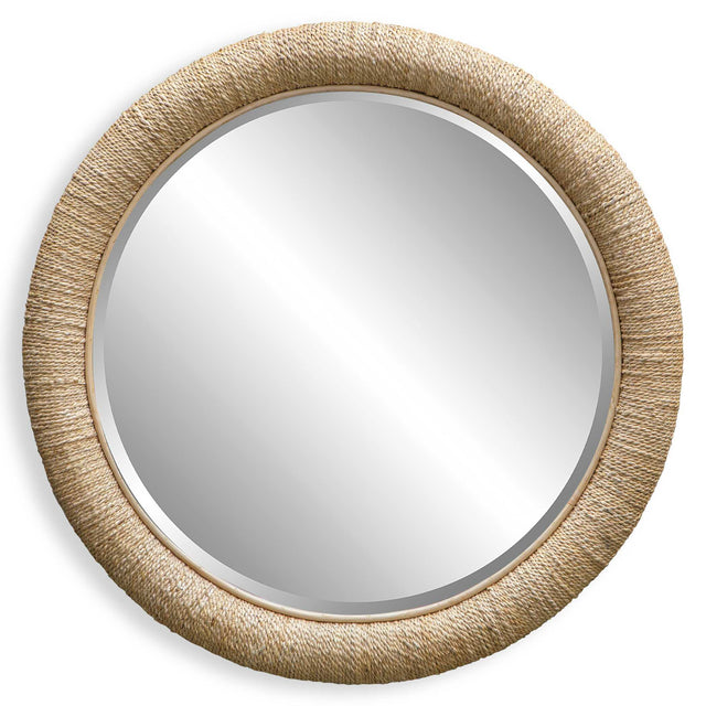 Mariner Round Mirror - Light Brown by Uttermost - View 1