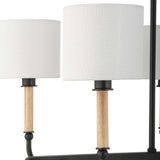 Franconia 8 Light Pendant - Black / White by Uttermost - View 9