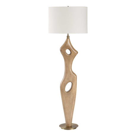 Almyra Solid Wood Floor Lamp - Light Brown by Uttermost - View 4