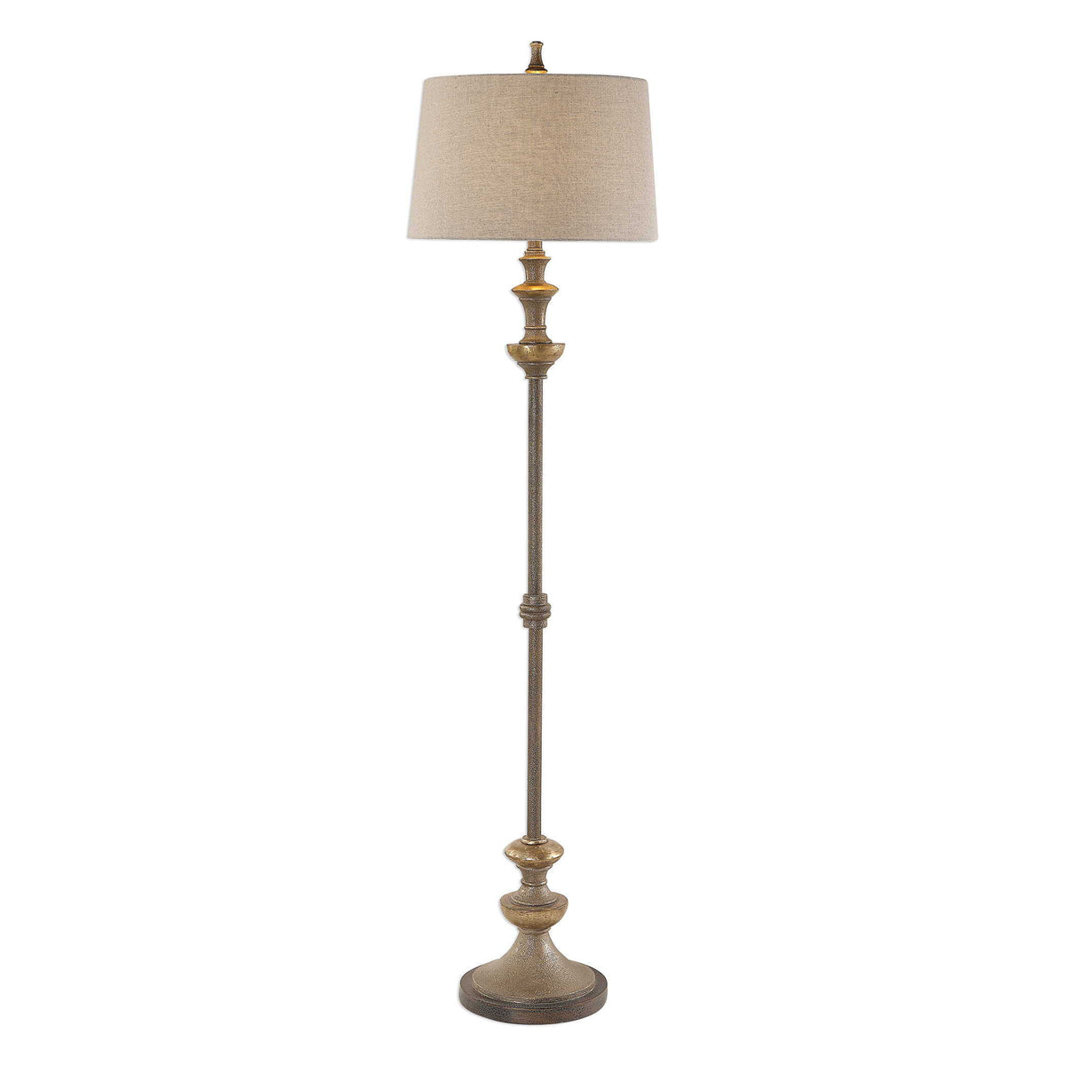 Vetralla Floor Lamp Silver Bronze - Bronze / Beige by Uttermost - View 1
