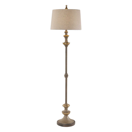 Vetralla Floor Lamp Silver Bronze - Bronze / Beige by Uttermost - View 1