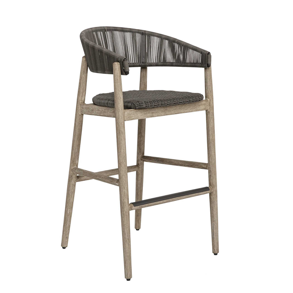 Dermott Outdoor Bar Stool - Light Brown / Dark Gray by Uttermost - View 4