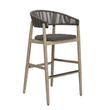 Dermott Outdoor Bar Stool - Light Brown / Dark Gray by Uttermost - View 4
