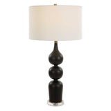 Caviar Table Lamp - Black / White by Uttermost - View 1