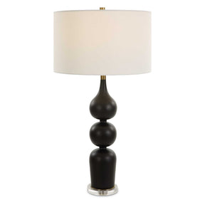 Caviar Table Lamp - Black / White by Uttermost - View 1